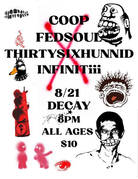 Flyer for SEVEN NIGHTS OF SUMMER WITH COOP & Friiiends